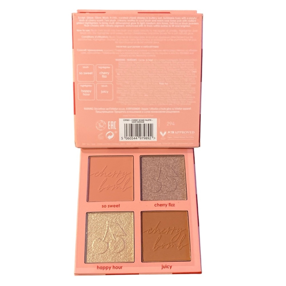 CIATE LONDON Cherry Bomb Blush and Highlighter Palette in Light Medium 16g - Picture 4 of 6